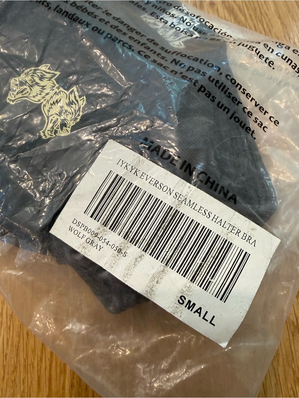 NWT Darc Sport IYKYK Everson Seamless Halter Bra Wolf Gray Small - Picture 4 of 5
